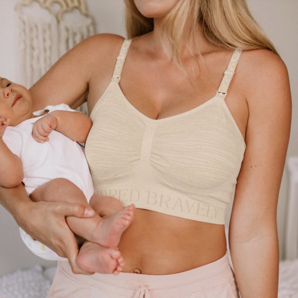 Kindred Bravely Nursing & Pumping Bra (Pink Heather, Large)